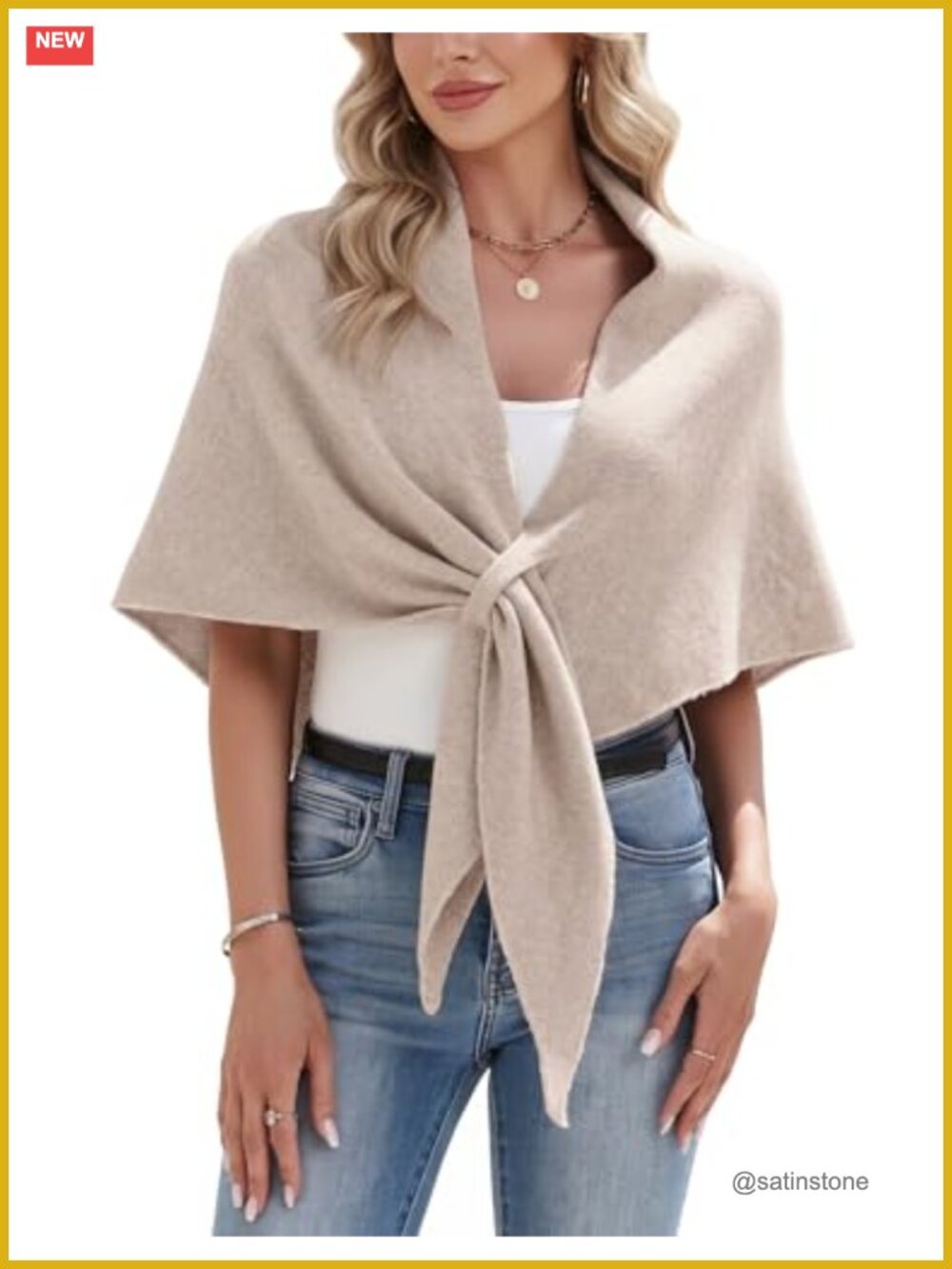 Women's Knit Shawl Wrap Pashmina Triangle Cape Cardigan Scarf